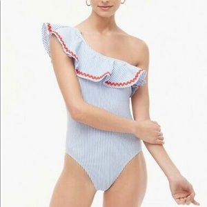 JCrew Searsucker One-piece Swimsuit